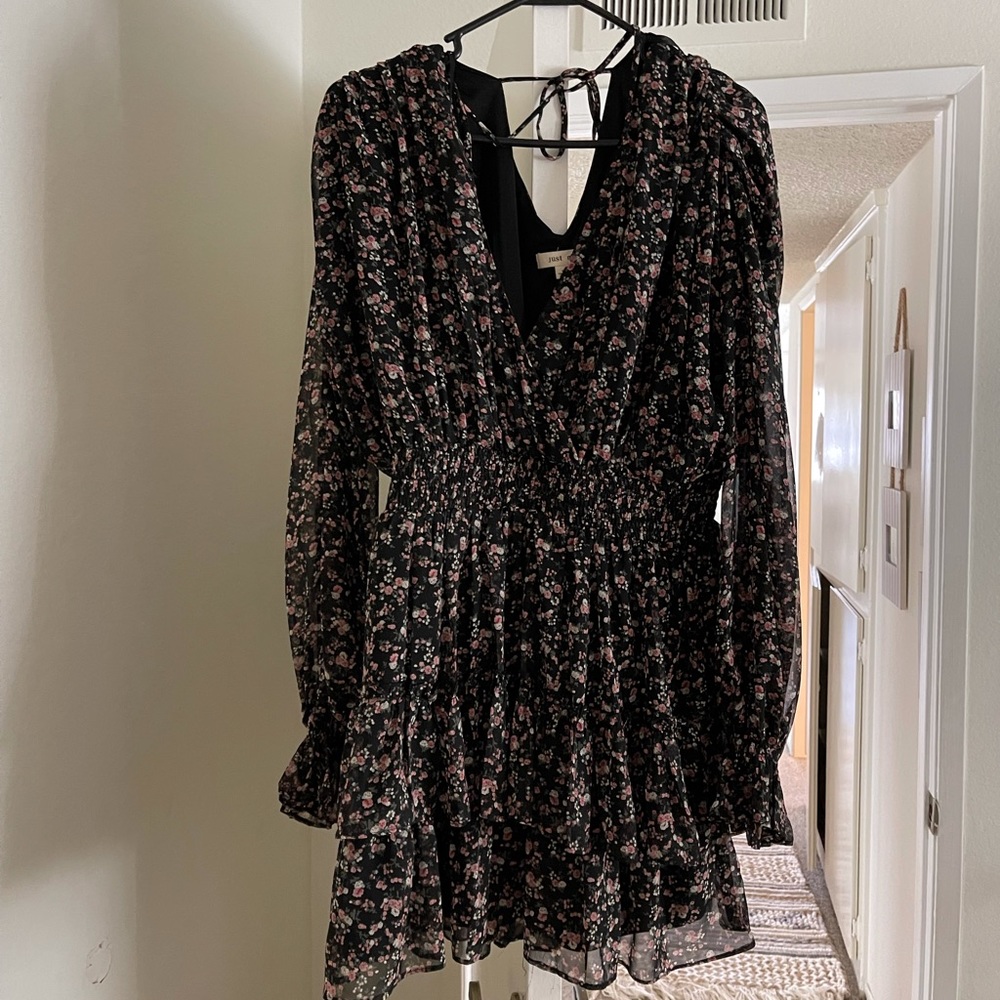 long sleeve boho dress